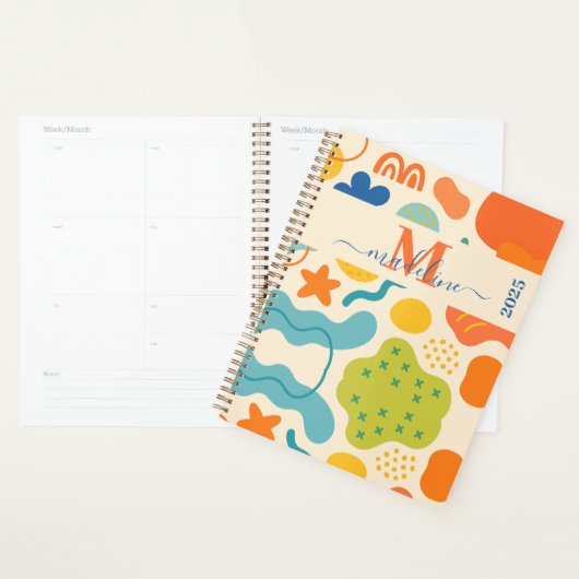 Gepersonaliseerde Kleur Splash Abstracte Planner (Display)