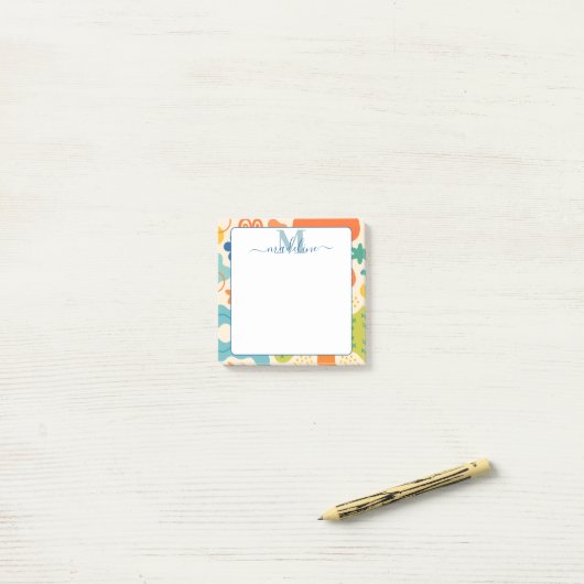 Gepersonaliseerde kleur Splash Abstracte Post-it®  Notes (Op bureau)