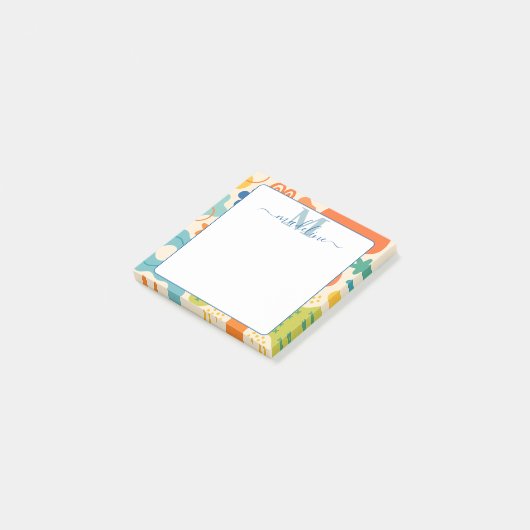 Gepersonaliseerde kleur Splash Abstracte Post-it® Notes (Schuin)