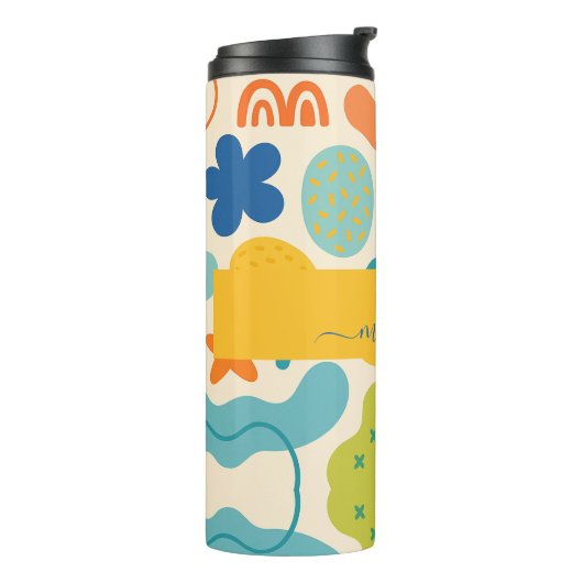 Gepersonaliseerde Kleur Splash Abstracte Thermisch Thermosbeker (Gedraaid links)