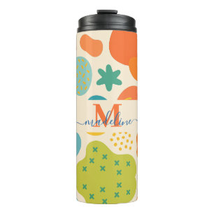 Gepersonaliseerde Kleur Splash Abstracte Thermisch Thermosbeker