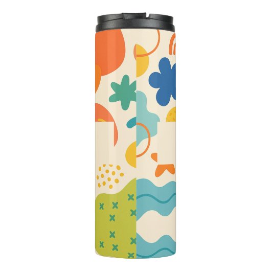 Gepersonaliseerde Kleur Splash Abstracte Thermisch Thermosbeker (Achterkant)