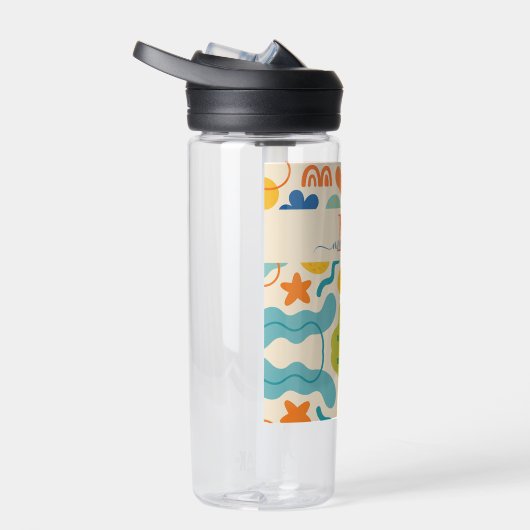 Gepersonaliseerde Kleur Splash Abstracte Waterfles (Rechts)