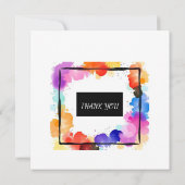 Gepersonaliseerde Kleur Splash Quote Wall Art | Cu Kaart (Achterkant)