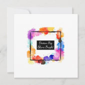 Gepersonaliseerde Kleur Splash Quote Wall Art | Cu Kaart (Voorkant)