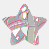 Gepersonaliseerde kleur ster sticker (Voorkant)