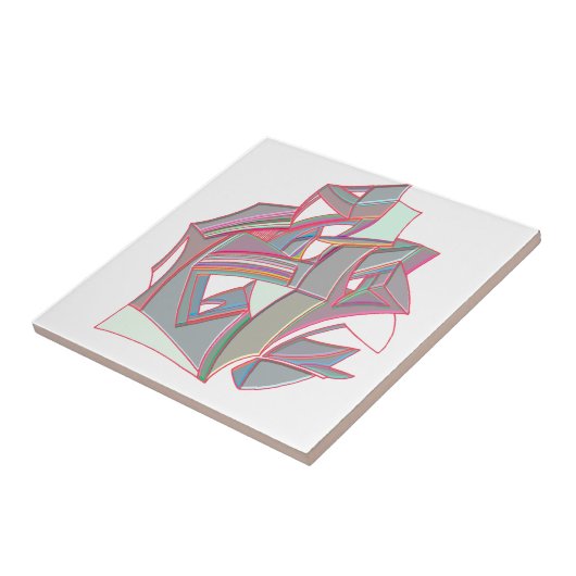 Gepersonaliseerde kleur tegeltje (Zijkant)