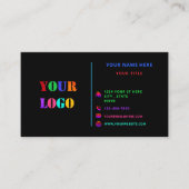 Gepersonaliseerde kleuren Uw Visitekaartje met Log (Voorkant)