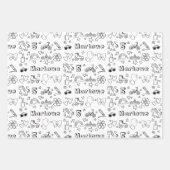 Gepersonaliseerde kleuren verjaardag regenbogen ee inpakpapier vel (Voorkant 3)