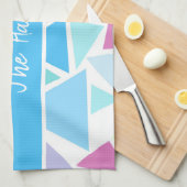 GEPERSONALISEERDE KLEURENDRIEHOEKEN DISH TOWEL THEEDOEK (Quarter Fold)