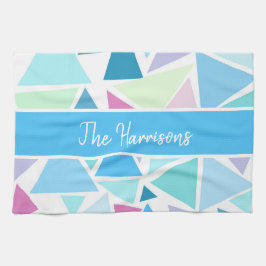 GEPERSONALISEERDE KLEURENDRIEHOEKEN DISH TOWEL THEEDOEK