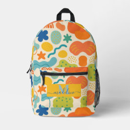 Gepersonaliseerde kleurensplash Abstract Bedrukte Rugzak