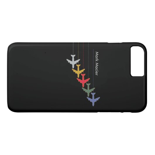 Gepersonaliseerde kleurenvliegtuigen Case-Mate iPhone case (Achterkant (Horizontaal))