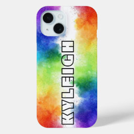 Gepersonaliseerde kleurexplosie Hoesje-Mate iPhone 15 Case