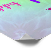  gepersonaliseerde kleurige 100e geboortedag naam poster (Hoek)