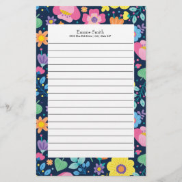 Gepersonaliseerde kleurige banketbakkerij briefpapier