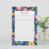 Gepersonaliseerde kleurige banketbakkerij briefpapier (Staand voorkant)