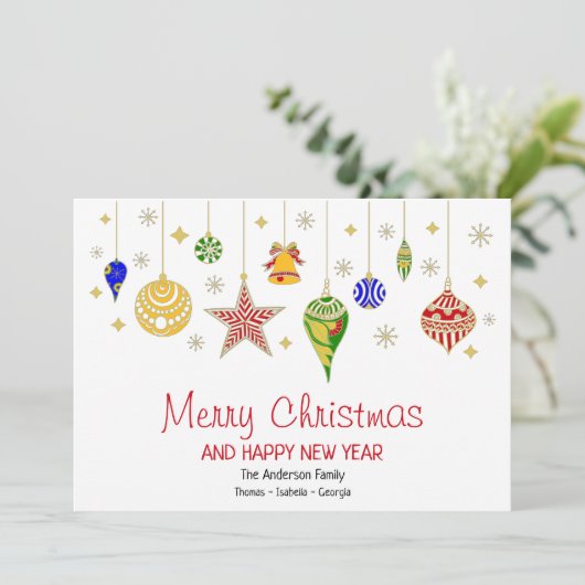 Gepersonaliseerde kleurige kerstcadeautjes (Staand voorkant)