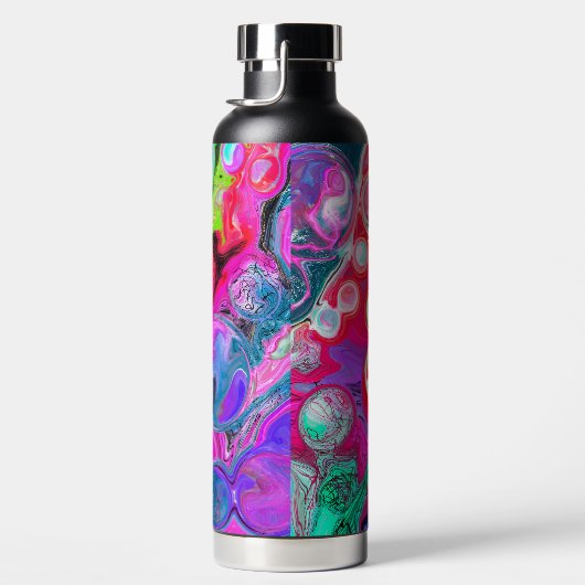 Gepersonaliseerde kleurige zwenken Marble Fluid Ar Waterfles (Rechts)
