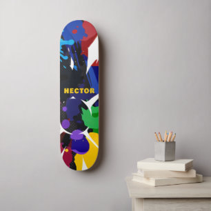 Gepersonaliseerde kleurrijke 2D animatie Persoonlijk Skateboard