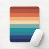 Gepersonaliseerde kleurrijke 80s gradiënt striped  muismat (Met muis)