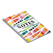 Gepersonaliseerde kleurrijke Abstracte Waterverf P Notitieboek (Rechterzijde)