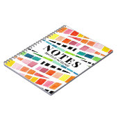 Gepersonaliseerde kleurrijke Abstracte Waterverf P Notitieboek (Linkerzijde)