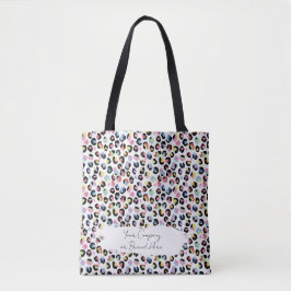 Gepersonaliseerde kleurrijke Animal Print Canvas t Tote Bag