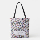 Gepersonaliseerde kleurrijke Animal Print Canvas t Tote Bag (Achterkant)