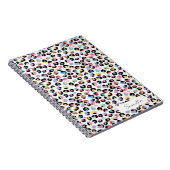 Gepersonaliseerde kleurrijke Animal Print Notitieb Notitieboek (Rechterzijde)