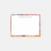 Gepersonaliseerde kleurrijke artsy Abstracte marme Post-it® Notes (Voorkant)