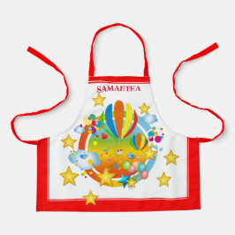 Gepersonaliseerde kleurrijke ballon Ride Kinder Schort