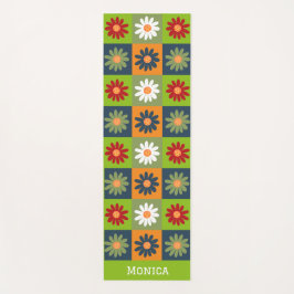Gepersonaliseerde Kleurrijke Bloemen Aangepaste Na Yogamat