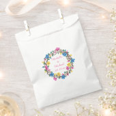 Gepersonaliseerde kleurrijke bloemen die pleisters bedankzakje (Geknipt)