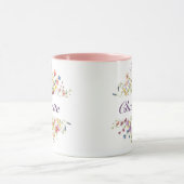 Gepersonaliseerde kleurrijke bloemen mok (Midden)