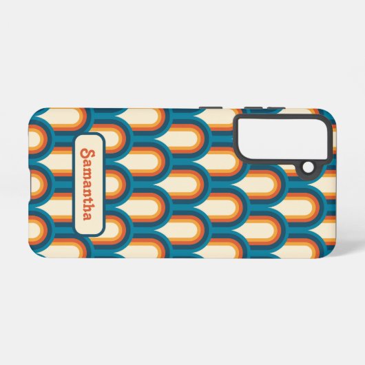 Gepersonaliseerde kleurrijke boog regenboog patroo samsung galaxy hoesje (Achterkant horizontaal)