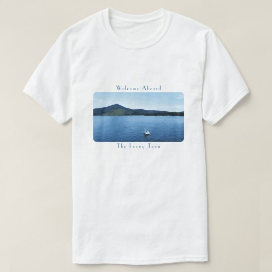 Gepersonaliseerde kleurrijke Boot Kleding Pontoon T-shirt (Design voorkant)
