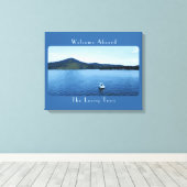 Gepersonaliseerde kleurrijke bootdecoratie ponton  canvas afdruk (Insitu (Houten vloer))