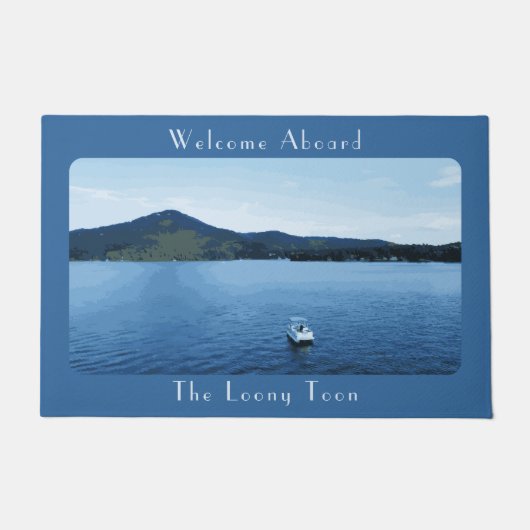 Gepersonaliseerde kleurrijke bootdecoratie ponton  deurmat (Voorkant)