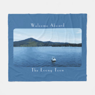 Gepersonaliseerde kleurrijke bootdecoratie ponton fleece deken