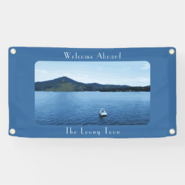 Gepersonaliseerde kleurrijke bootdecoratie ponton  spandoek