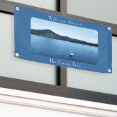 Gepersonaliseerde kleurrijke bootdecoratie ponton spandoek (Buitenkant Gebouw)