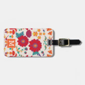Gepersonaliseerde Kleurrijke Botanicals Bagagelabel (Voorkant horizontaal)
