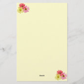 Gepersonaliseerde kleurrijke Cactus Zinnia 5.5 x 8 Briefpapier (Achterkant)