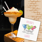 Gepersonaliseerde kleurrijke cocktail servetten