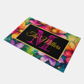 Gepersonaliseerde kleurrijke deurmat (Schuin)