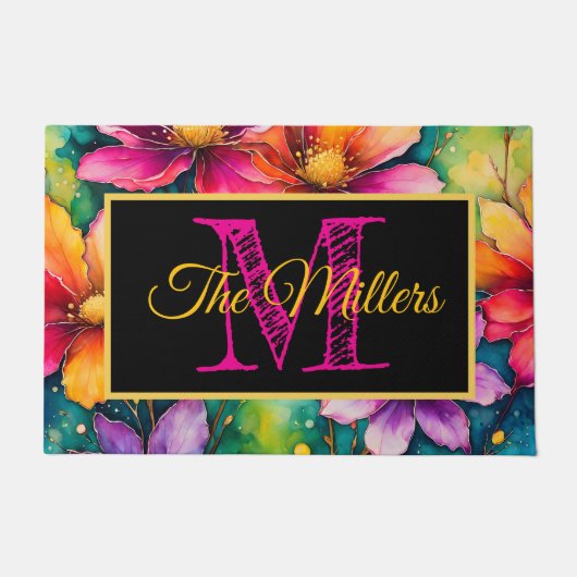 Gepersonaliseerde kleurrijke deurmat (Voorkant)