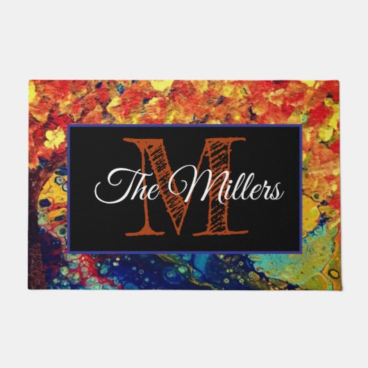Gepersonaliseerde kleurrijke deurmat (Voorkant)