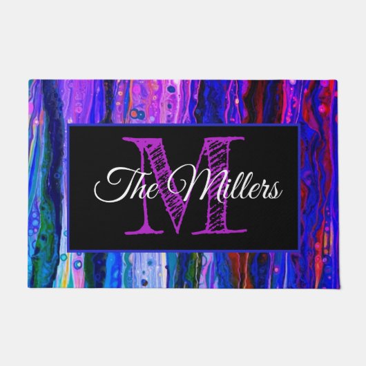 Gepersonaliseerde kleurrijke deurmat (Voorkant)