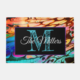 Gepersonaliseerde kleurrijke deurmat